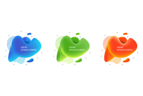Dynamic Bubble Liquid Mesh Gradient Banner Elements