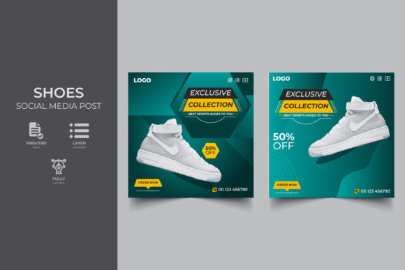Elevating Brand Presence with the Modern Shoes Social Media Post Template
