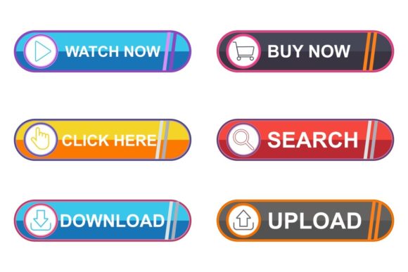 Elevating User Experience with Colorful Abstract Web Buttons