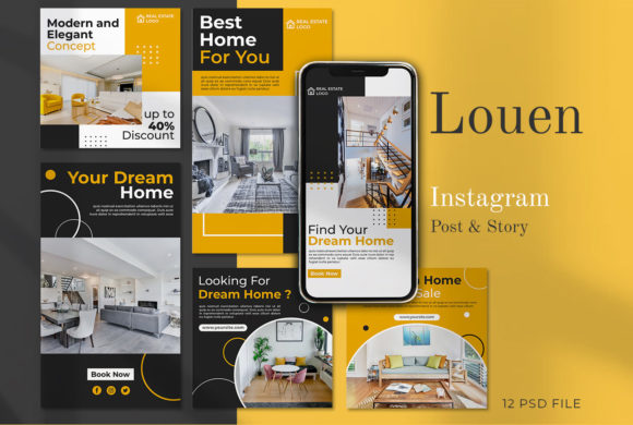 Evaluating the LOUEN Instagram Stories Post Template for Professional Social Media Design