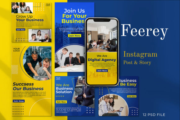 FEEREY: Instagram Stories Post & Social Media Templates