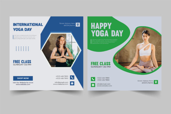 International Yoga Day Social Media Post Designs