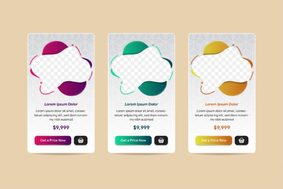 Price List Liquid Element Banner: Modern Vector Design for Dynamic Web Pricing