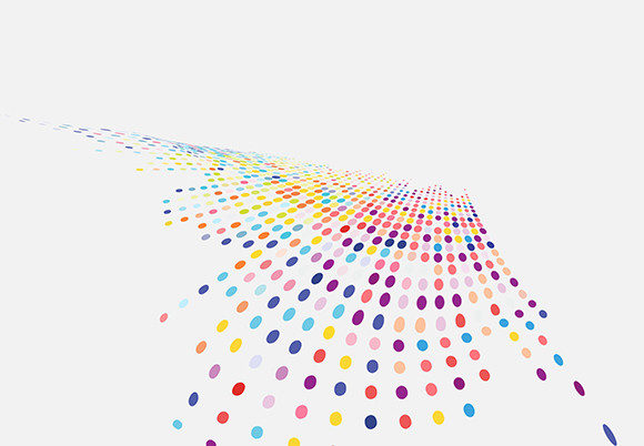 Vibrant Abstract Colorful Wave Dots Pattern Guide